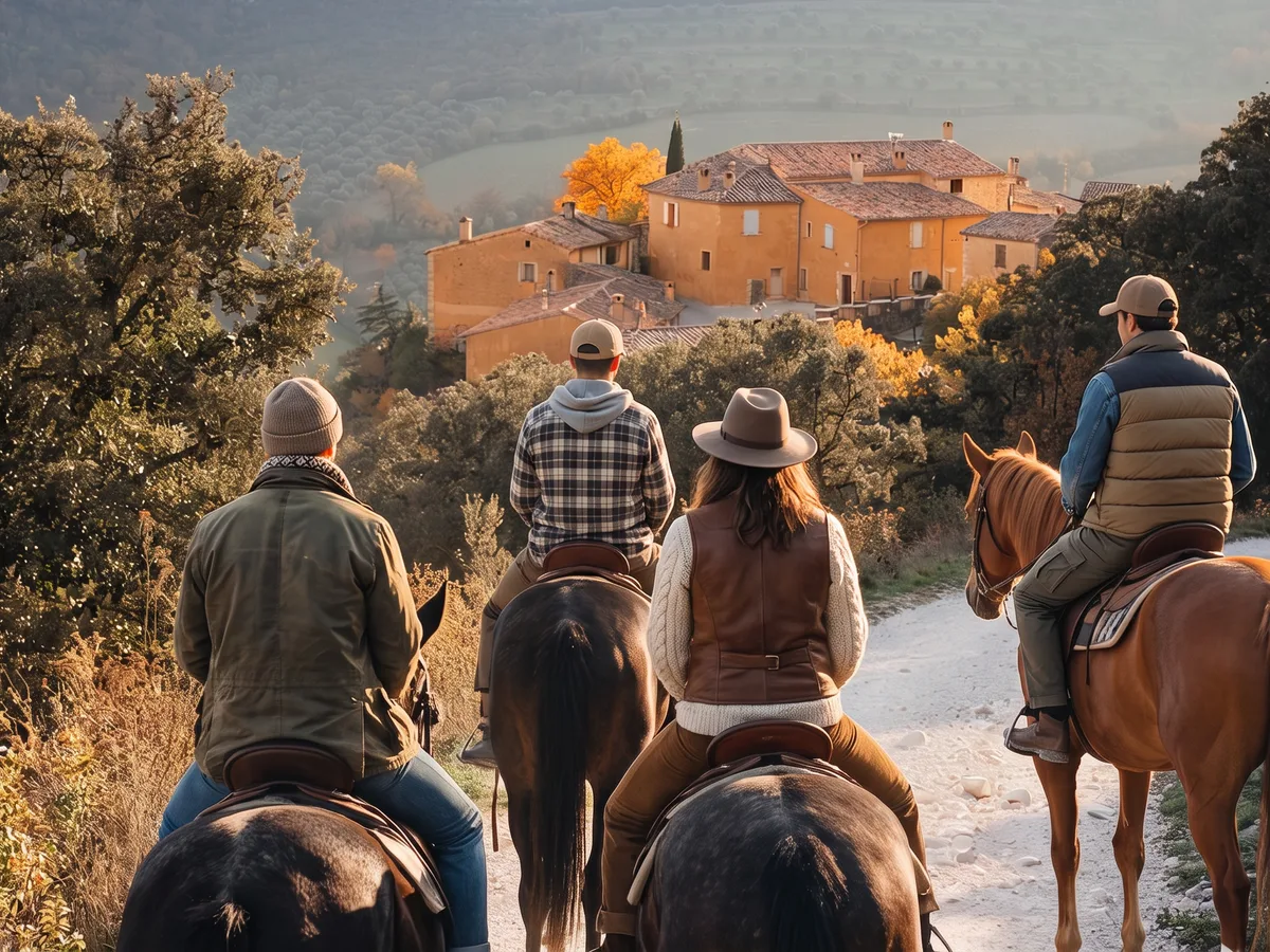Balade à cheval en Ardèche, autour de Saint-Romain-de-Lerps