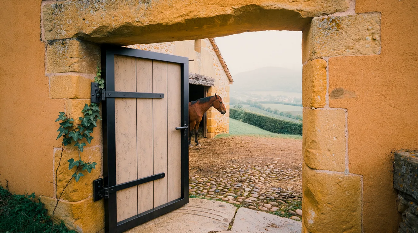 Entrée, Écurie de Gulizar, centre équestre à Saint-Romain-de-Lerps