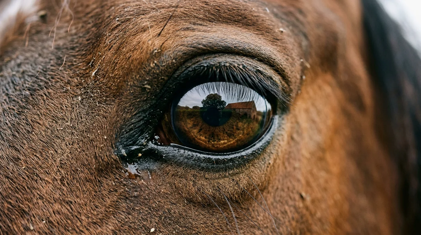 Un regard de cheval, Écurie de Gulizar, Saint-Romain-de-Lerps
